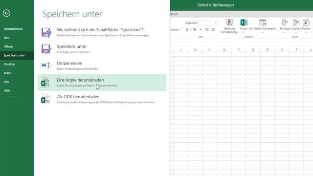Von Microsoft OneDrive, Word Online, Excel Online, PowerPoint Online Dateien herunterladen смотреть онлайн