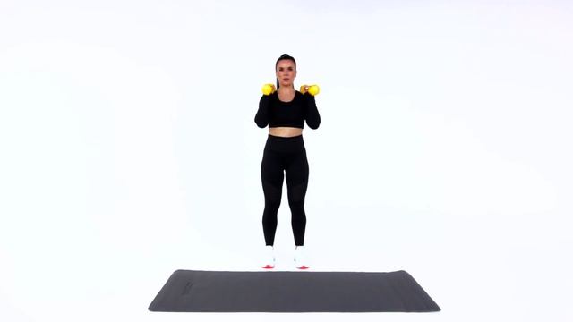 Жим гантелями стоя. Как накачать плечи в домашних условиях. смотреть онлайн