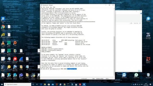 NetBIOS cmd and lmhosts file