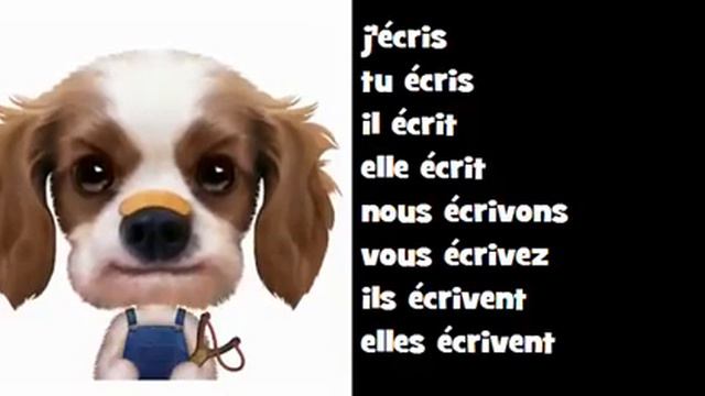 Французский музыкальный сопряжения #Classico Rock # глагол = écrire