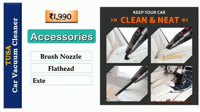 106W Car Vacuum Cleaner under 2000 Rupees | #TUSA Car Vacuum Cleaner смотреть онлайн