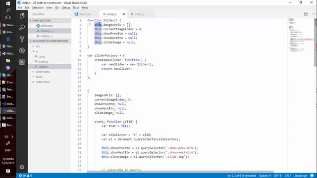 27. js с нуля, ваще с нуля (конструктор для слайдера) смотреть онлайн