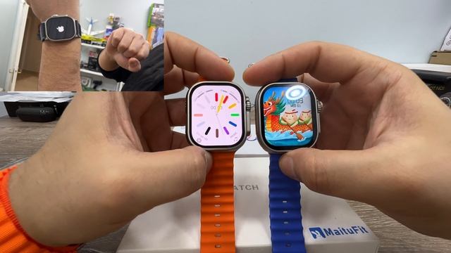 HELLO WATCH 3 vs MT78 ULTRA - APPLE Watch ULTRA Clone Comparison смотреть онлайн
