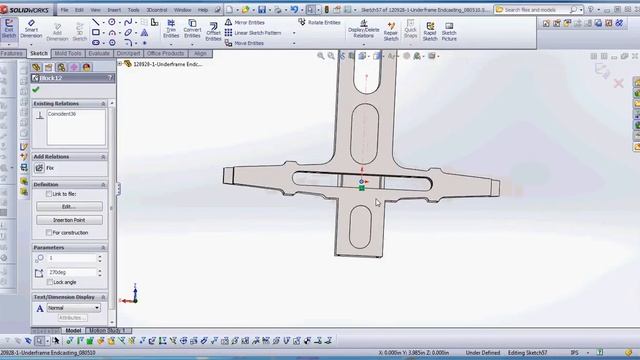 SolidWorks, Fixing Invalid Sketch Geometry using Sketch Blocks смотреть онлайн