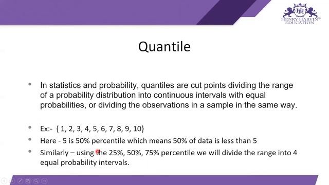Other Statistics ( SD, VAR, Quantile ) | Business Analytics With Python Full Course | Henry Harvin смотреть онлайн