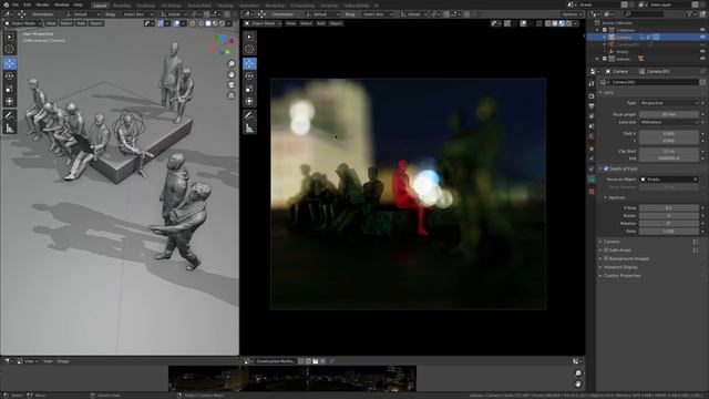 Anamorphic lens cinematic look in Blender 2.9 EEVEE and Cycles смотреть онлайн