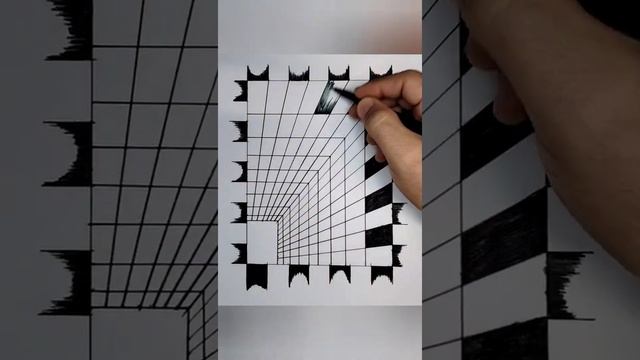 Как нарисовать простую, но эффектную 3D иллюзию карандашом. смотреть онлайн