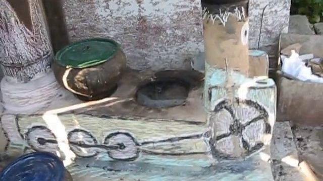 Печь ракета из кирпича.Стационарная варочная. смотреть онлайн