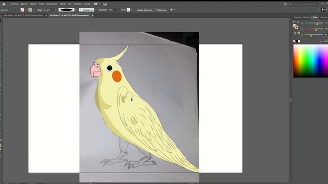 MANUAL VECTOR TRACING ILLUSTRATION MADE WITH ADOBE ILLUSTRATOR | COCKATOO DIGITAL ART | SPEEDART смотреть онлайн