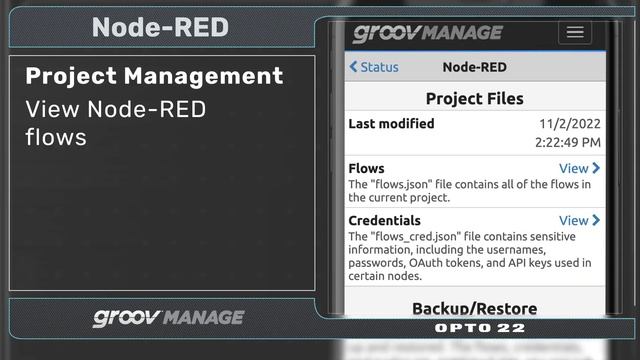 groov Manage: Node-RED смотреть онлайн