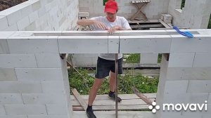 U блоки своими руками. Перемычки над окнами и дверью.