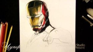 как нарисовать железного человека/how to draw iron man