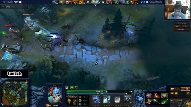 Dota 2 Purge plays Slark смотреть онлайн