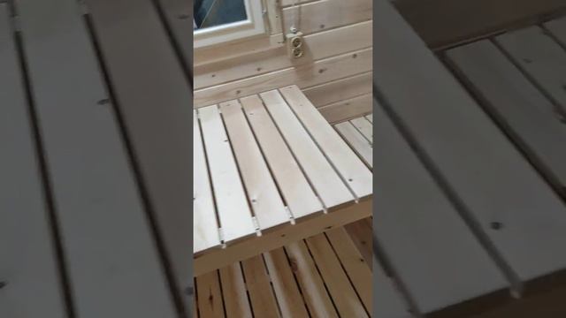 Обзор комнаты отдыха и парилки в бане-бочке смотреть онлайн