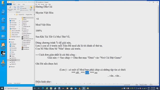 Hướng Dẫn Cài Đặt Skyrim SE/LE 100% Tiếng Việt - Skyrim Việt Hóa 100% - Skyrim MOD Phụ Đề Tiếng Việ смотреть онлайн
