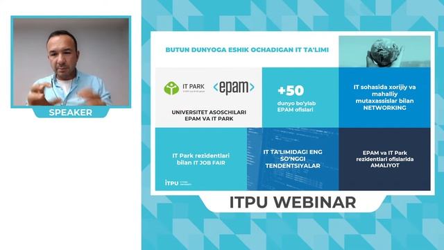 ITPU Webinar - Zamonaviy IT ta'lim. ITPU bilan kelajak kasbiga ega bo'ling! смотреть онлайн
