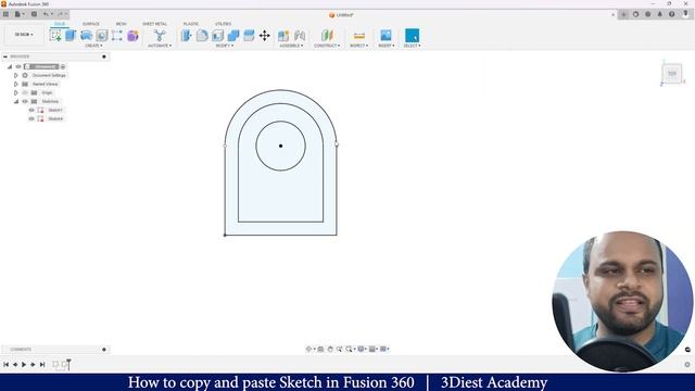 How to copy and paste a sketch in Fusion 360 смотреть онлайн