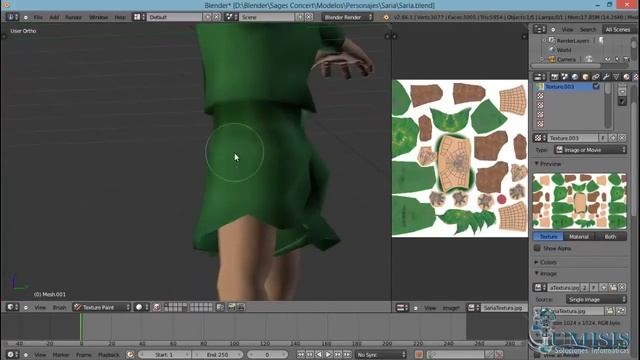 Proyecto Blender 3D Parte 15 -- Pintura de Texturas (Texture Paint) смотреть онлайн