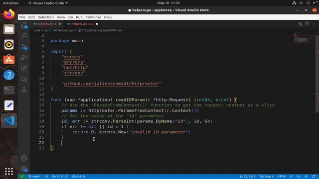 Building APIs with Go - refactoring the parameter fetching code смотреть онлайн