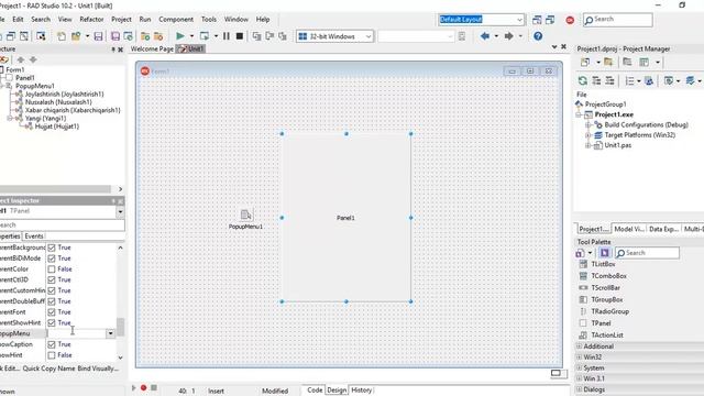 Rad Studio(Delphi) - Popup menu смотреть онлайн