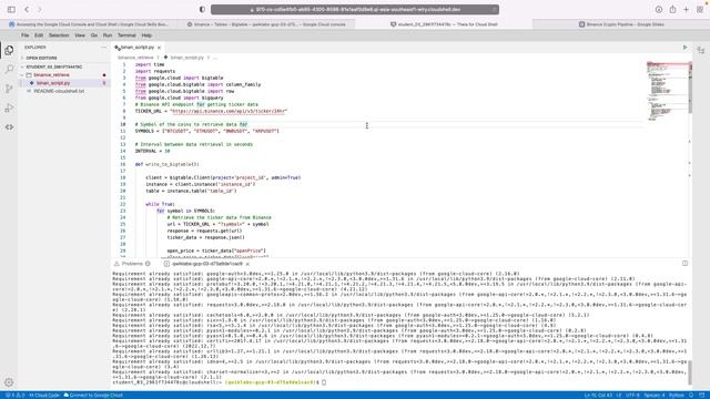 Write to BigQuery and Write to BigTable using Python for Binance Data #bigquery #bigtable #gcp смотреть онлайн