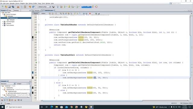 Java Swing - JTable Dark Mode Custom смотреть онлайн