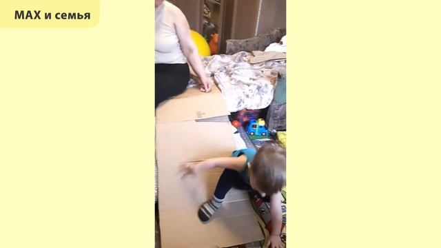 Горка для ребенка в квартире из картона смотреть онлайн