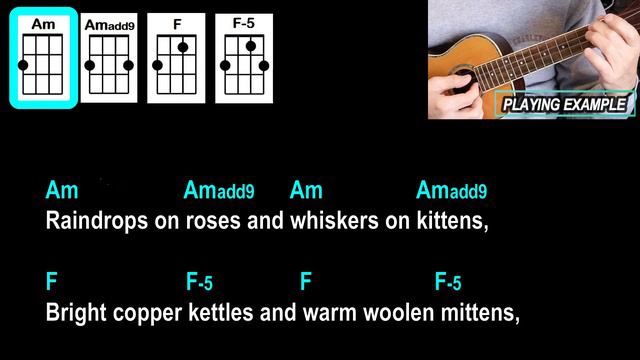 【My Favorite Things】 Ukulele EASY Fingerstyle Tutorial & Play Along (cover) w/ LYRICS & CHORDS смотреть онлайн