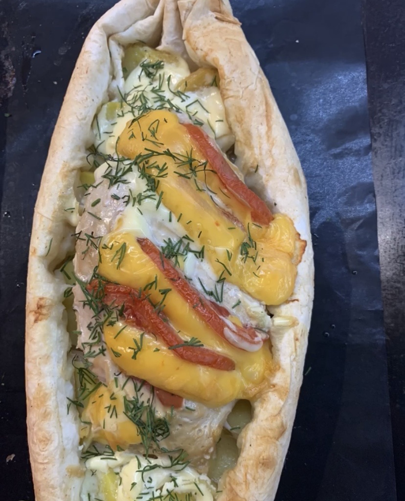 Сочная грудка в лодочке из лаваша смотреть онлайн