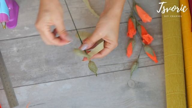 Paper gladioli / Гладиолусы из бумаги для осенних работ // DIY TSVORIC смотреть онлайн