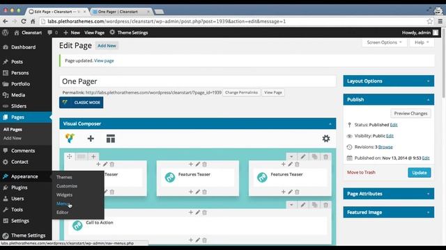 Cleanstart Wordpress Theme | Create One Page Scrolling Theme смотреть онлайн