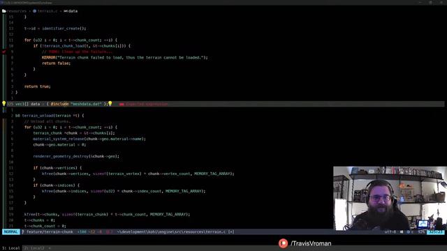C/Vulkan Game Engine Dev Ep. 166 Terrain chunking and culling fixes !tts !kohi !music смотреть онлайн