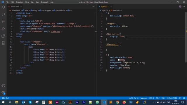 Flex Box Menu Navigation | HTML & CSS | Learn CSS Flex Box | Tutorial for Beginners | Flex Box смотреть онлайн