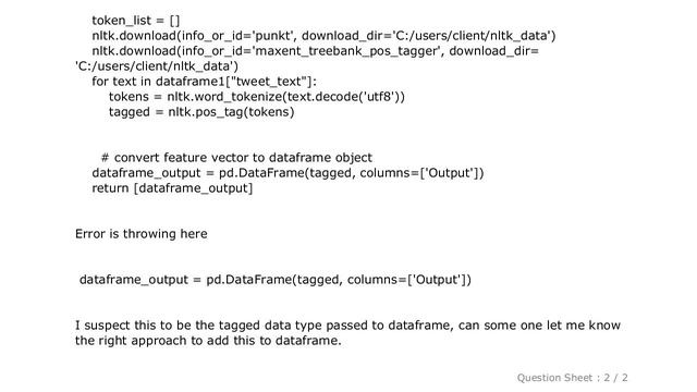 Pandas : Panda AssertionError columns passed, passed data had 2 columns смотреть онлайн