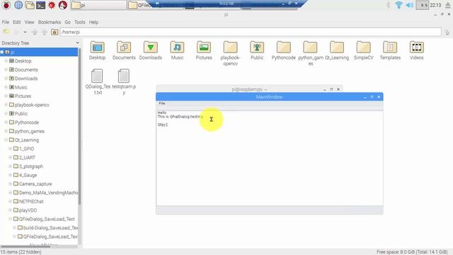 Demo Raspberry Pi PyQt Course(6.QFileDialog Save Load text file) by TESR смотреть онлайн