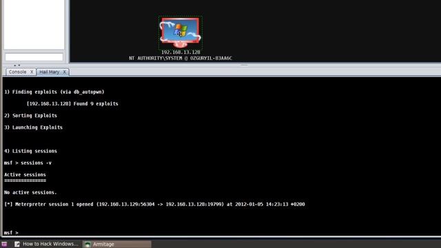 How to Hack Windows XP With Metasploit Using Armitage on BackTrack 5? смотреть онлайн