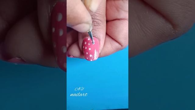 Easy Nail Art?#Polka Dot Nail Art Design смотреть онлайн