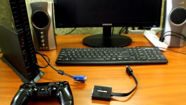 Как подключить PS4 к монитору. Обзор переходника HDMI-VGA. смотреть онлайн