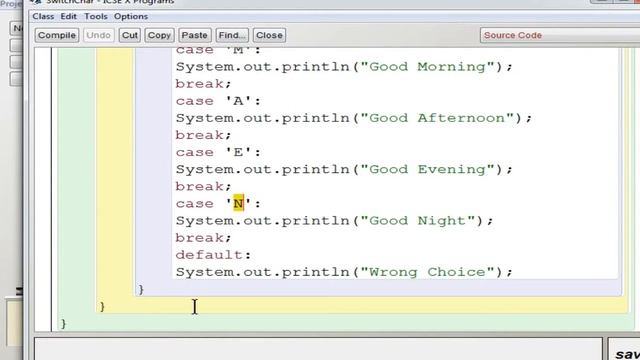 switch Statement | Program Example | Java | ICSE смотреть онлайн