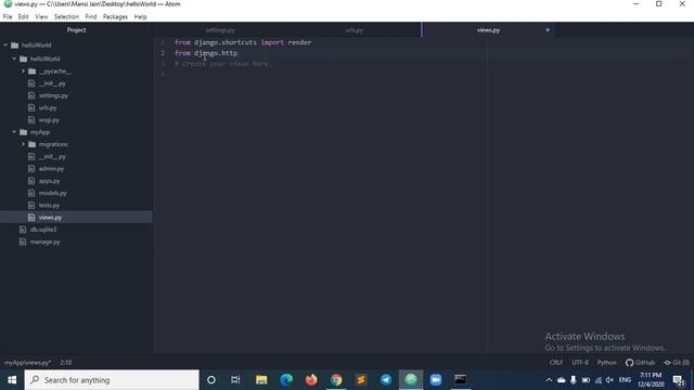 Hello World in Django | Python framework смотреть онлайн