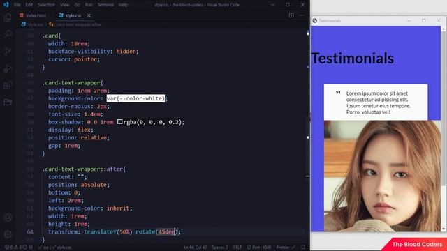 How to make Responsive Testimonials HTML CSS | The Blood Coders смотреть онлайн