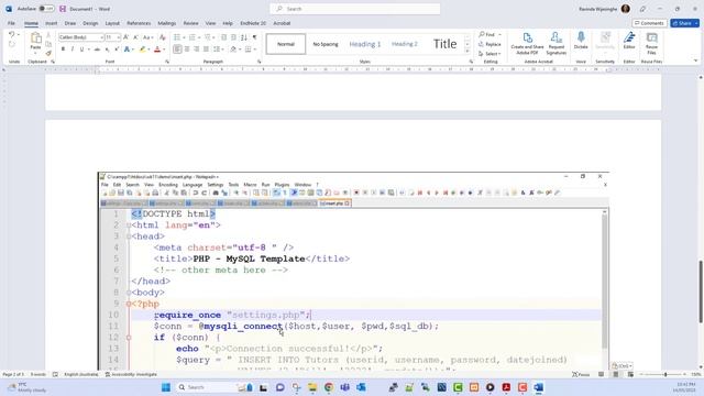 PHP and MySQL 2 – Database Operations Settings file смотреть онлайн