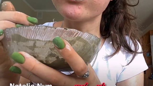 ? Мел солнышко в глине туркестан сливки. Asmr MUKBANG Chalk. Clay → #Natalia_Nym