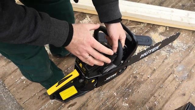 Бензиновая цепная пила Huter BS-2800M - первое впечатление от покупки.