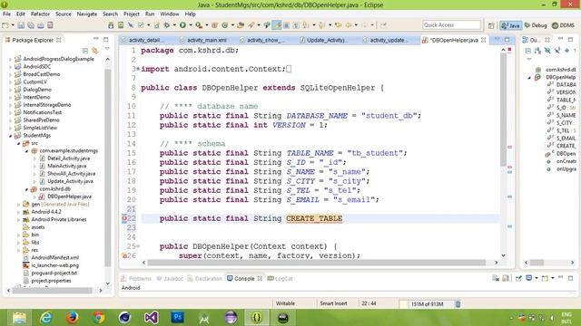 10 6 SQLite Define Database Schema смотреть онлайн