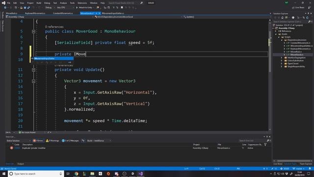 S.O.L.I.D Design Patterns - Unity - Dependency Inversion Principle смотреть онлайн