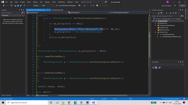 Double Check Lock Pattern Variation of singleton pattern for multithreaded application || C++ смотреть онлайн