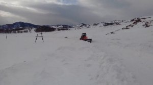 чистка снега грейдером(cleaning of snow by grader)