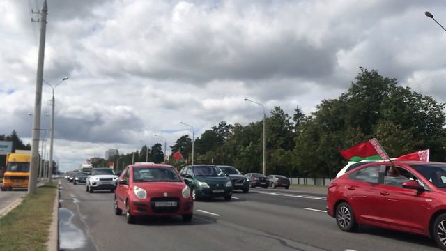 Часть 2. Движение колонны на Курган Славы. Автопробег "ЗА Единую Беларусь!" Патриоты Беларуси смотреть онлайн