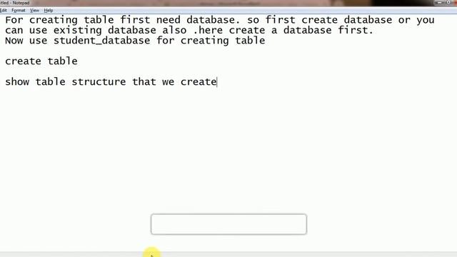 MYSQL Table and Database Creation using command Line смотреть онлайн